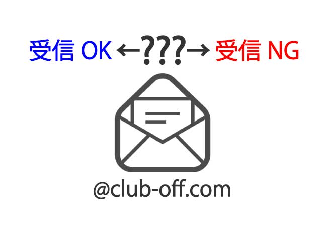 クラブオフのメールの受信許可設定